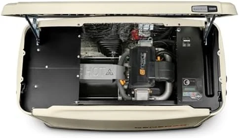 Generac Guardian 22kW Home Standby Generator with 200 Amp Transfer Switch, Durable All Aluminum, WiFi Enabled with G-Force Engine, Easy to Use, Whole House Power Backup, Smart Outage Solution – Bisque