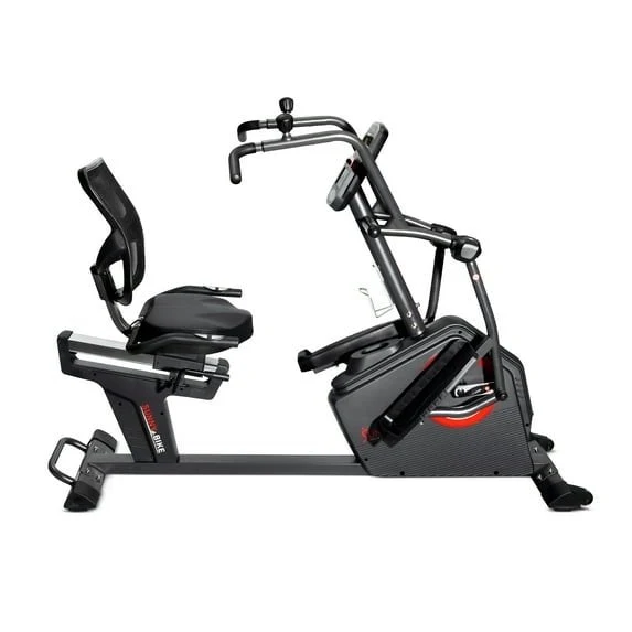Sunny Health & Fitness Smart Recumbent Cross Trainer Elliptical Exercise Bike