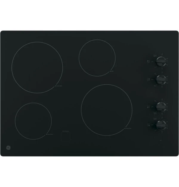 GE 30″ Built-In Knob Control Electric Cooktop JP3030DWBB