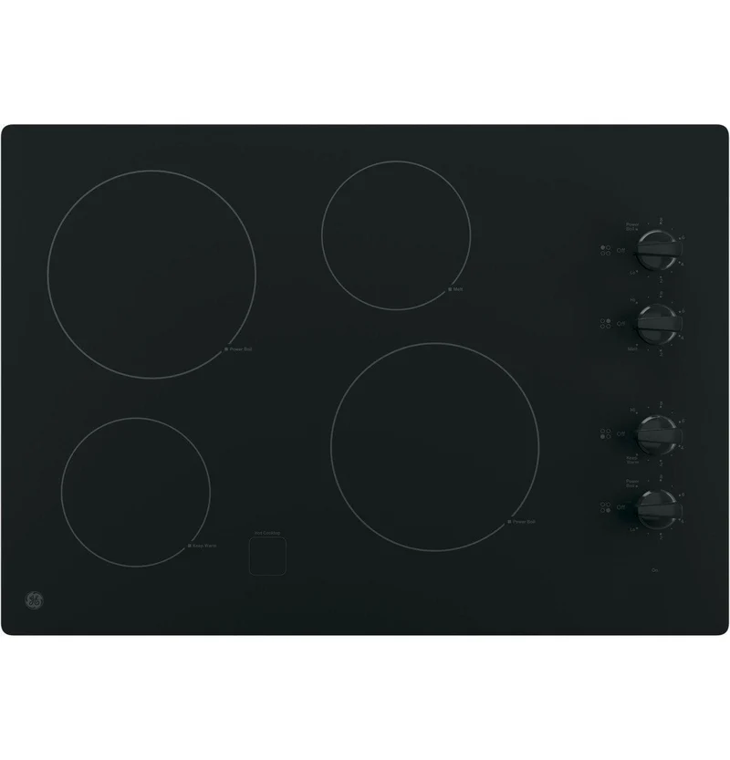 GE 30″ Built-In Knob Control Electric Cooktop JP3030DWBB