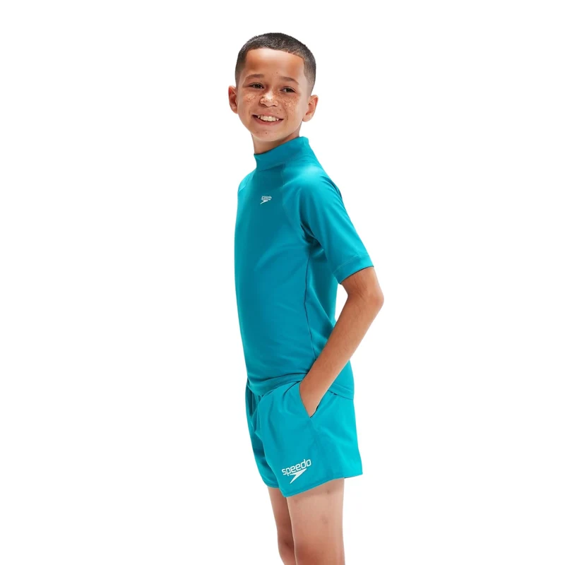 Speedo Printed Short Sleeve Rash Schwimmanzug Kinder