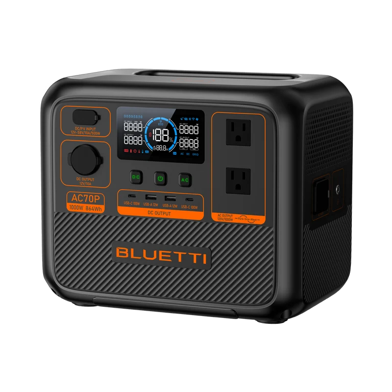 BLUETTI AC70P Portable Power Station | 1000W 864Wh