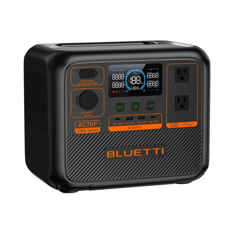 BLUETTI AC70P Portable Power Station | 1000W 864Wh