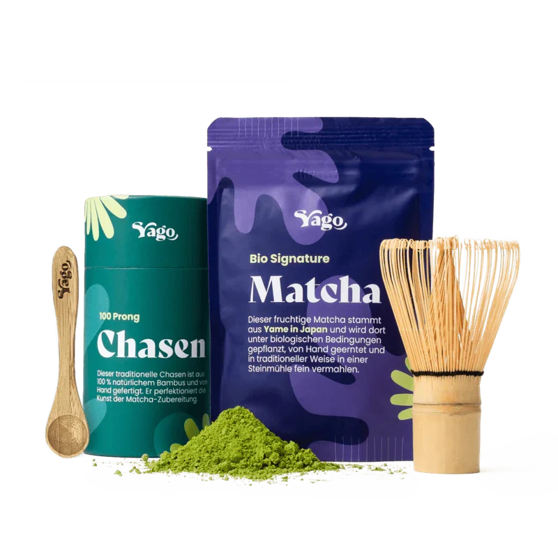 Yago Matcha Bio Matcha Tee Set «Signature» mit Chasen & Löffel
