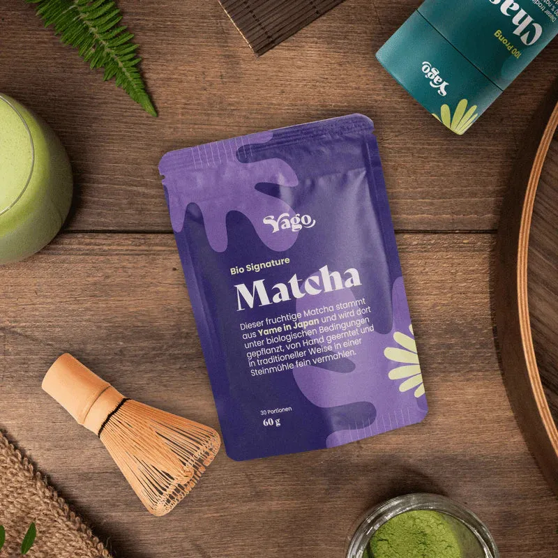 Yago Matcha Bio Matcha Tee Set «Signature» mit Chasen & Löffel