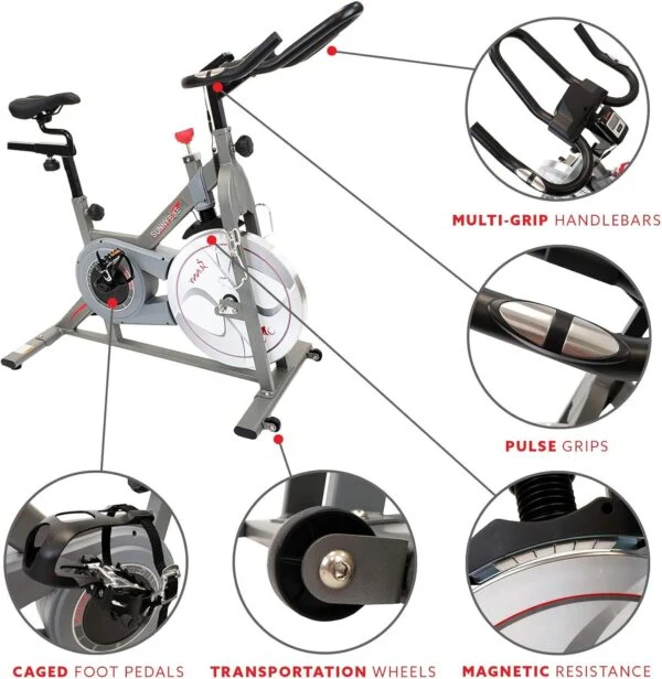 Sunny Health & Fitness Synergy Pro Magnetic Indoor Cycling Bike
