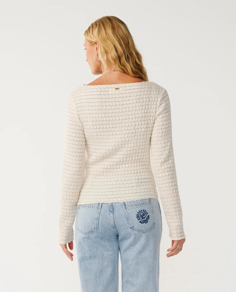 Bossa Nova Textured Long Sleeve Tee