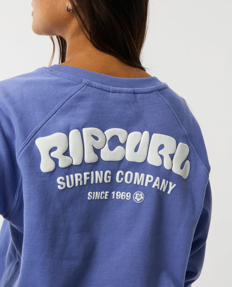 Surf Puff Raglan Relaxed Crew Fleece