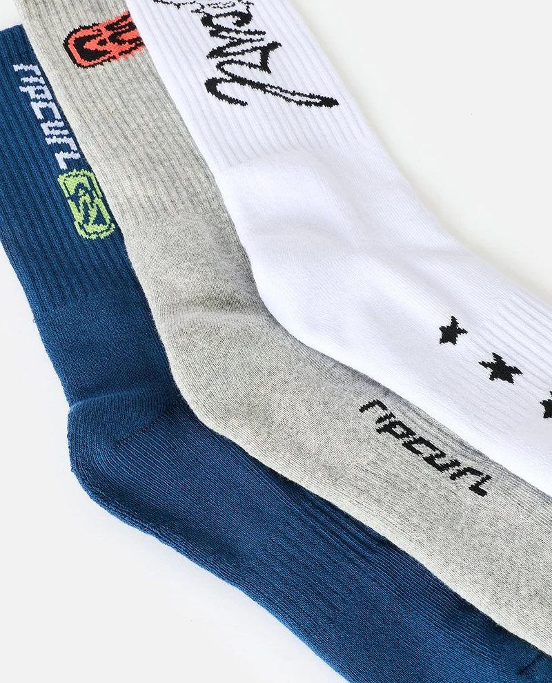 Retro Crew Sock - 3 Pack