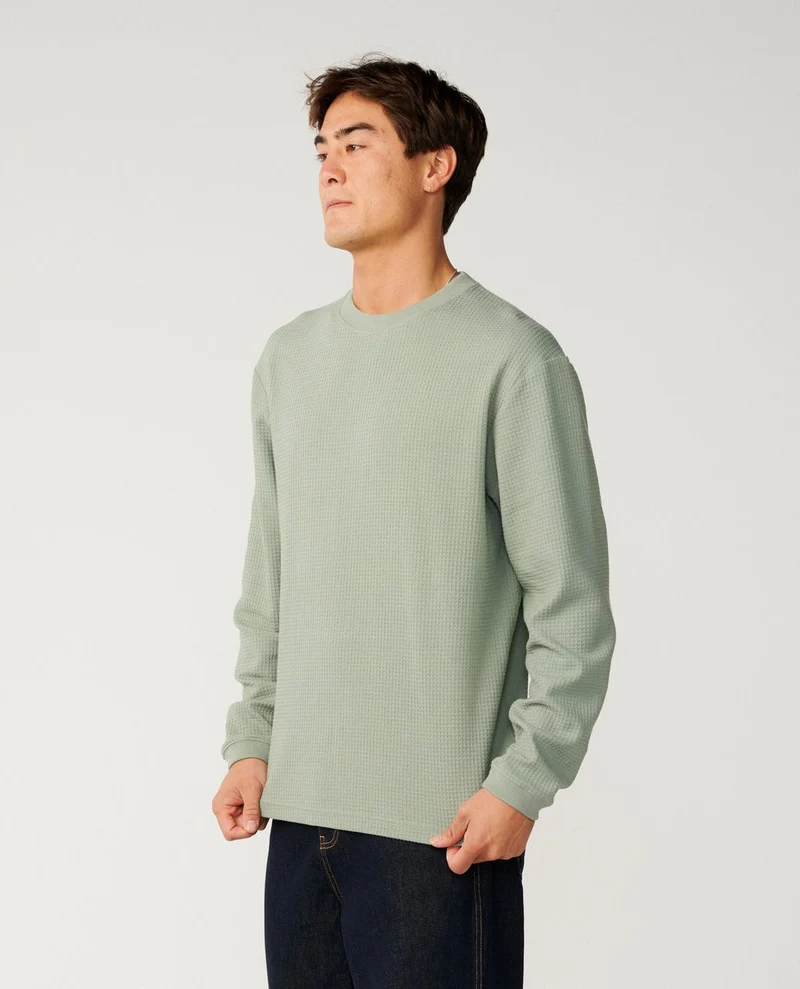 Premium Surf Waffle Long Sleeve Loose Tee
