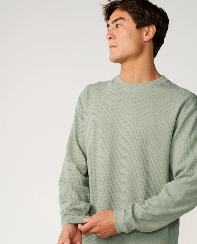 Premium Surf Waffle Long Sleeve Loose Tee