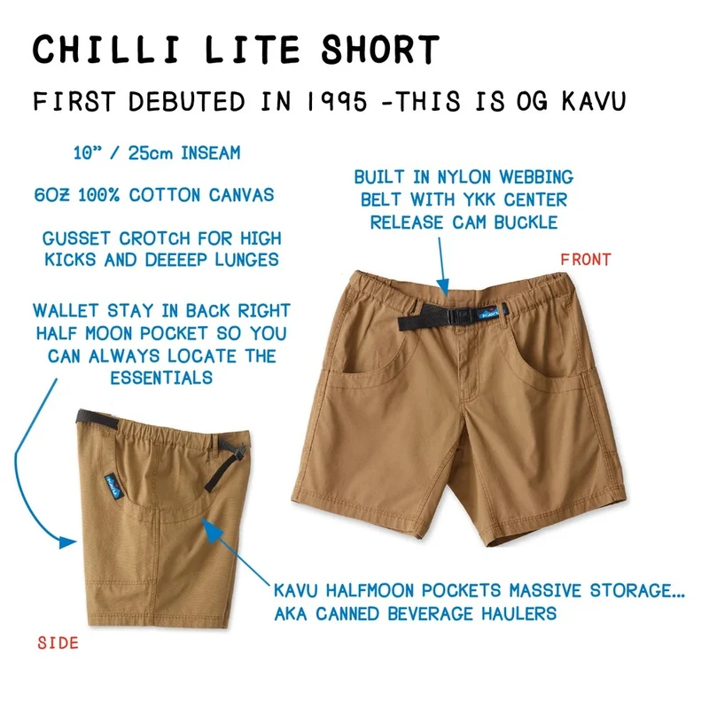 Kavu M's Chilli Lite Shorts, khaki