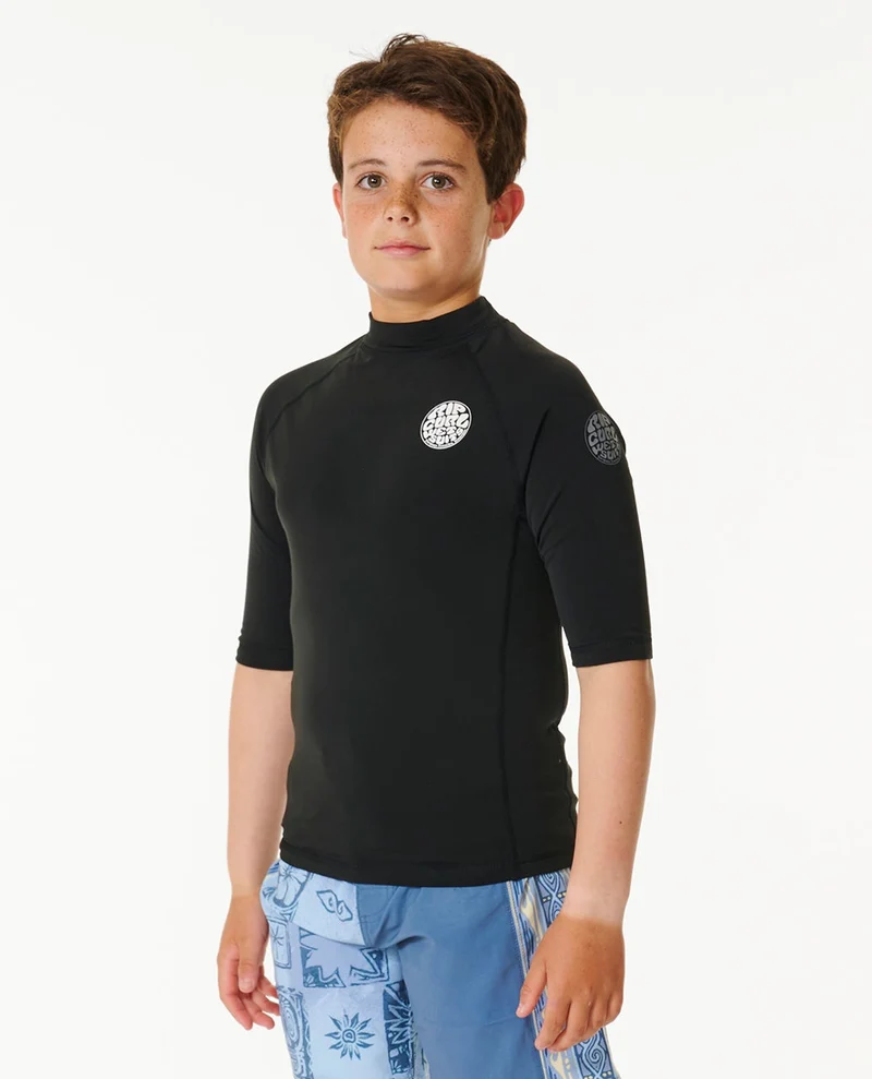 Icons UV Brushed Short Sleeve Rash Vest - Kids