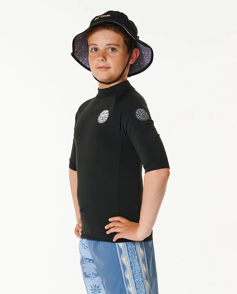 Icons UV Brushed Short Sleeve Rash Vest - Kids