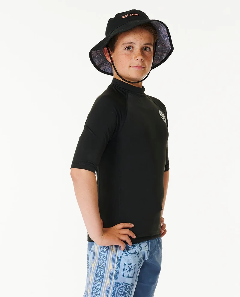 Icons UV Brushed Short Sleeve Rash Vest - Kids