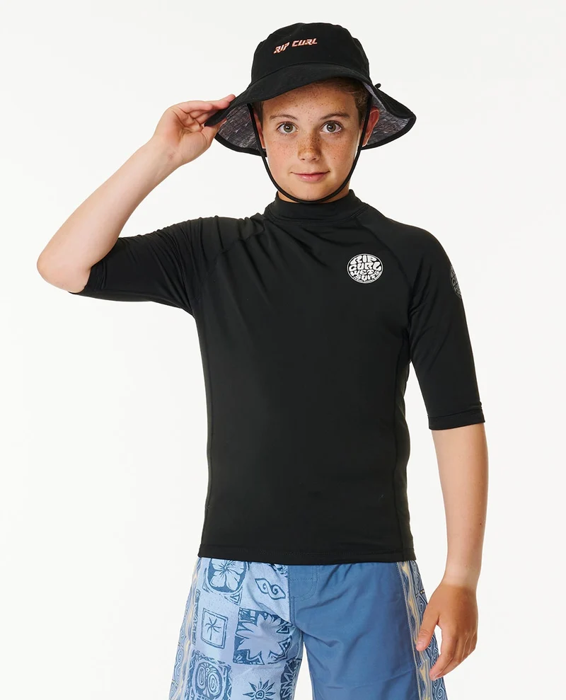 Icons UV Brushed Short Sleeve Rash Vest - Kids