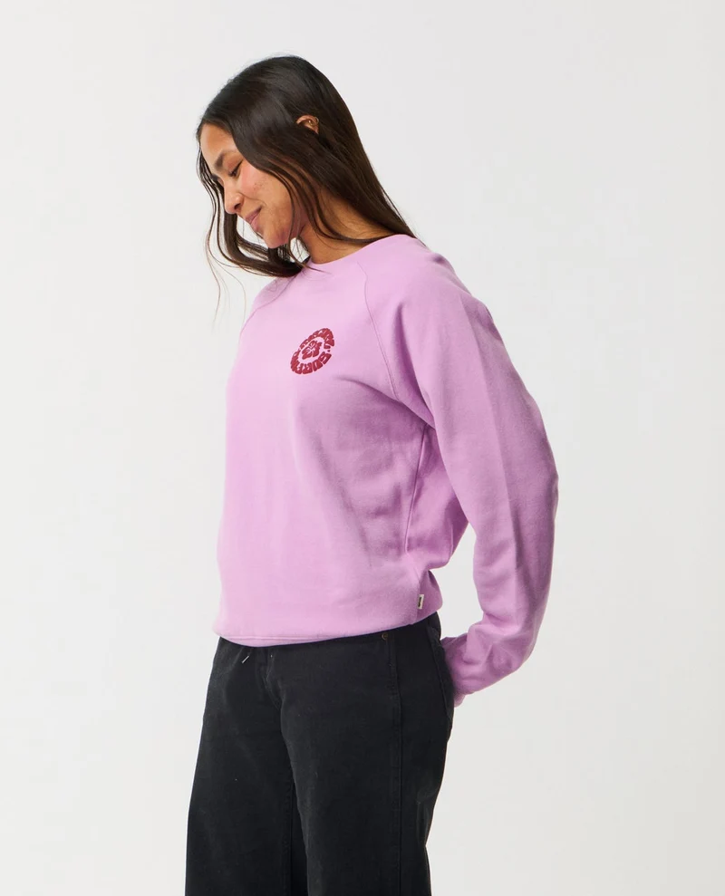 Surf Puff Raglan Relaxed Crew Fleece