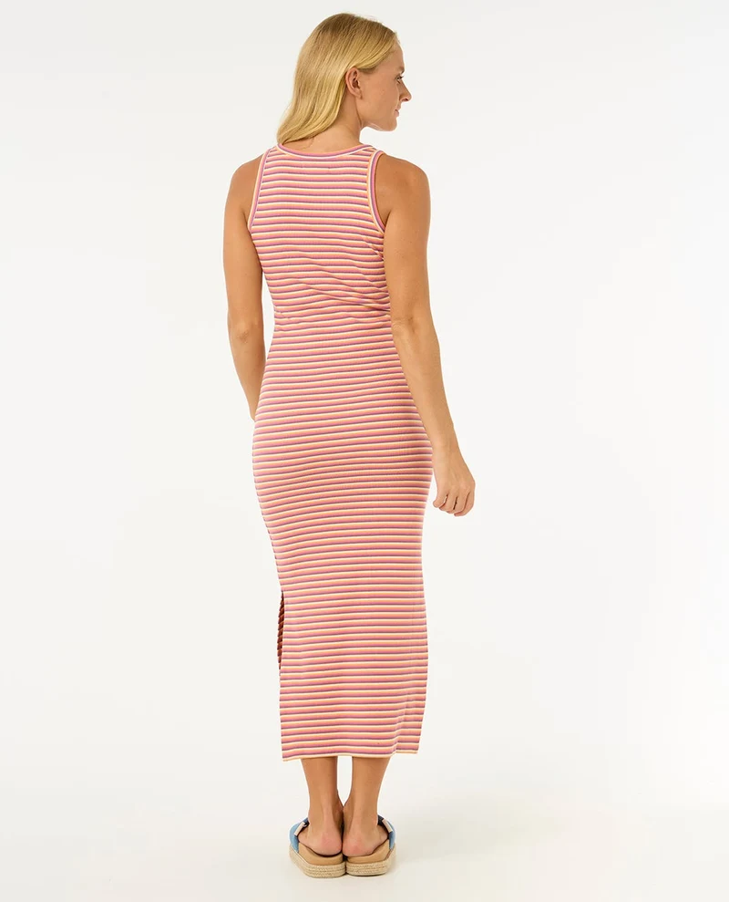 High Tide Strip Rib Midi Dress