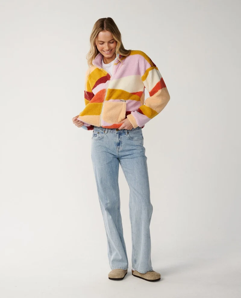 Retro Swell Standard Zip Through Polar Fleece
