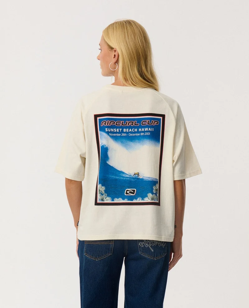 Sunset Beach Raglan Boxy Tee