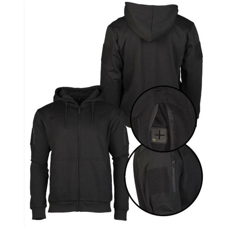 Tactical Kapuzenjacke mit Flauschflächen
