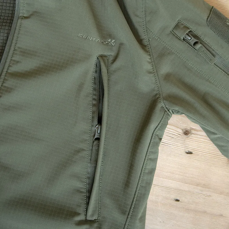 Pentagon Artaxes Softshell Jacke Steingrau Oliv