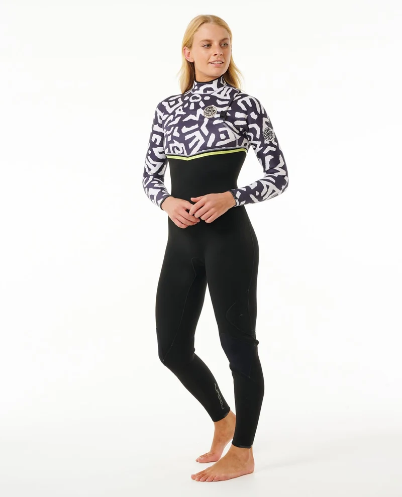 Womens Ebomb 4/3 Zip-Free Wetsuit with Print