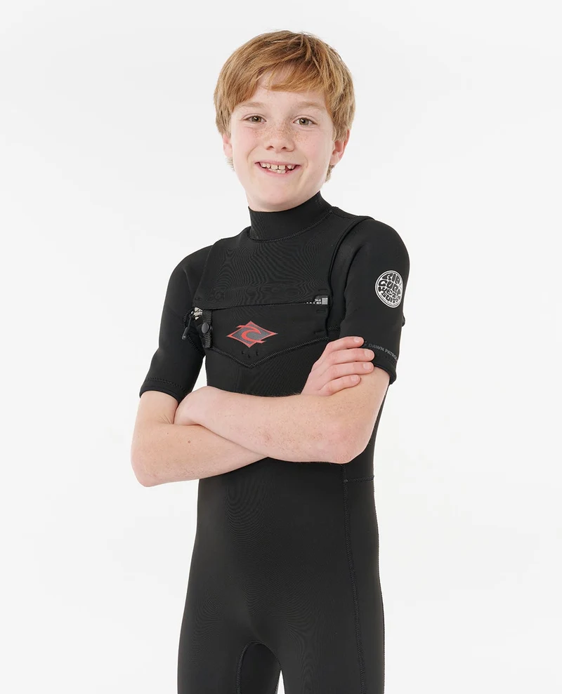 Kids Dawn Patrol Short 2/2 Sleeve Chest Zip Wetsuit