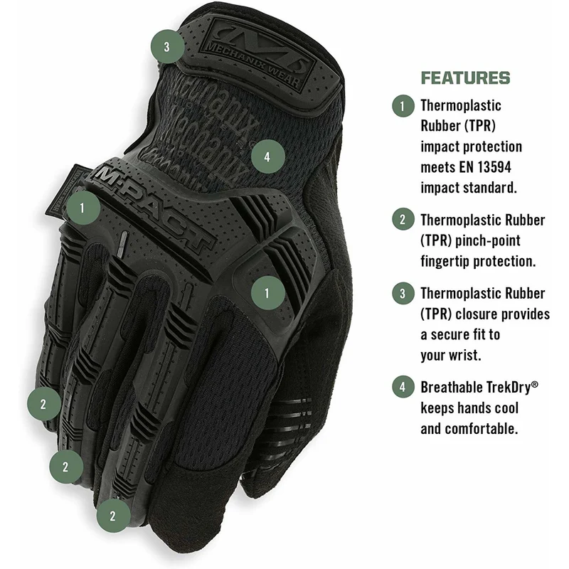 Mechanix Wear Handschuhe M-Pact Covert Gen.3 Schwarz
