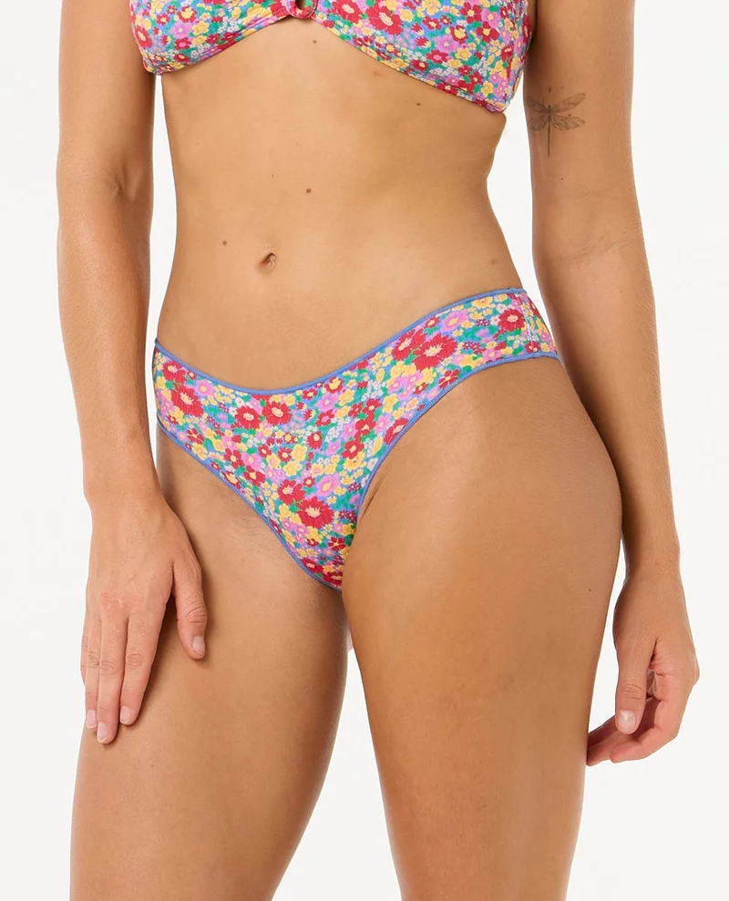 Las Flores Cheeky Coverage Hipster Bikini Bottom