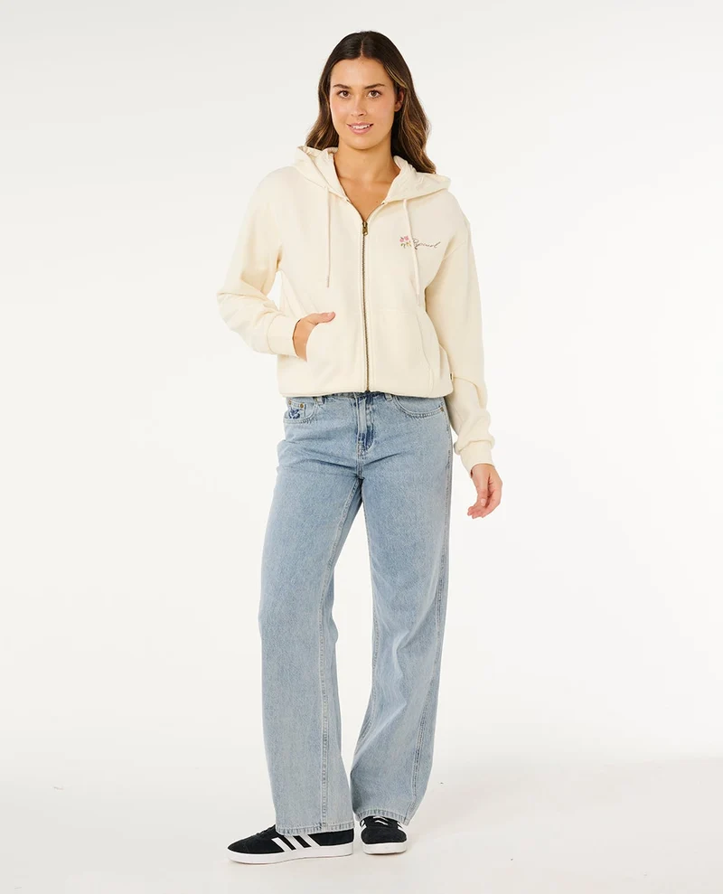 Poolside Zip Thru Relaxed Hood Fleece