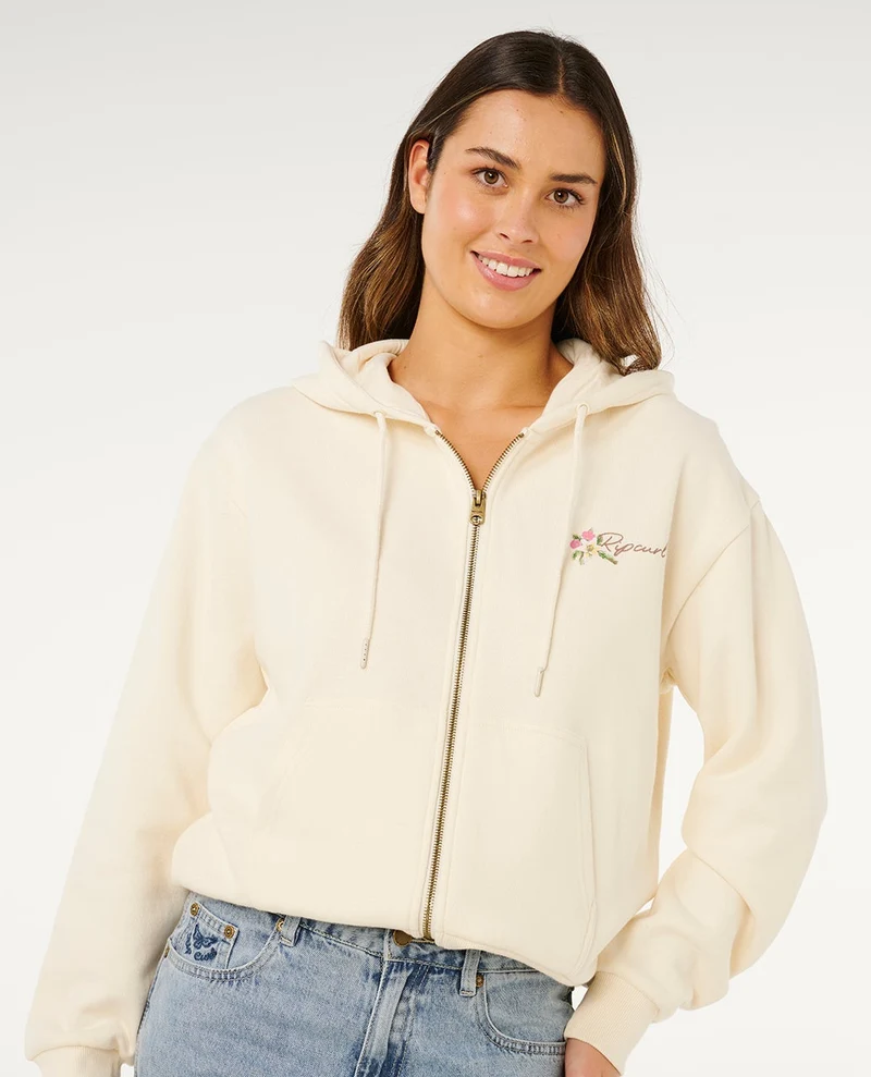 Poolside Zip Thru Relaxed Hood Fleece