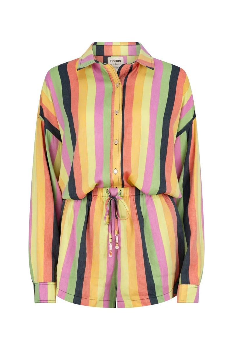 Neon Stripe Relaxed Shirt