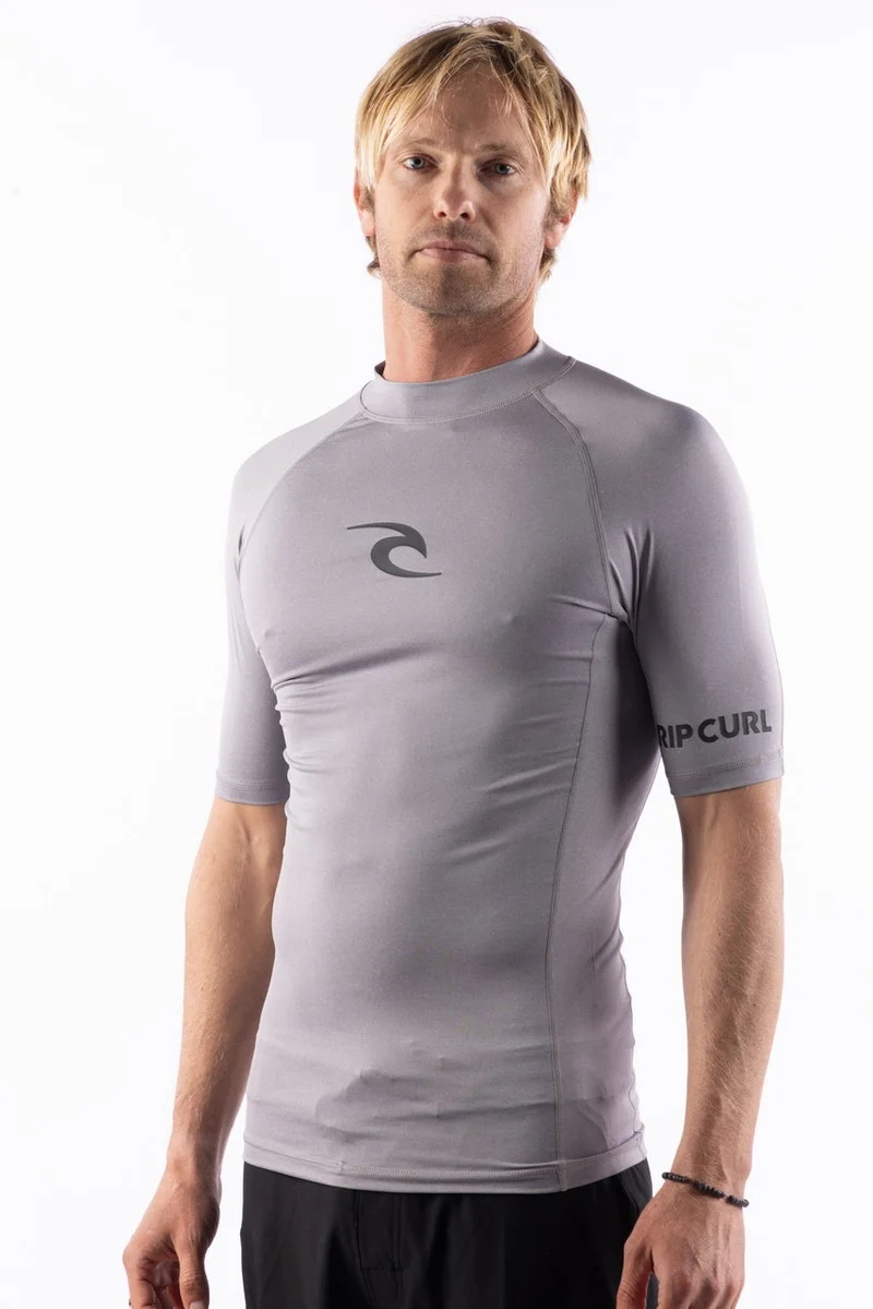 AZ Mens Short Sleeve Tight Fit Rash Vest